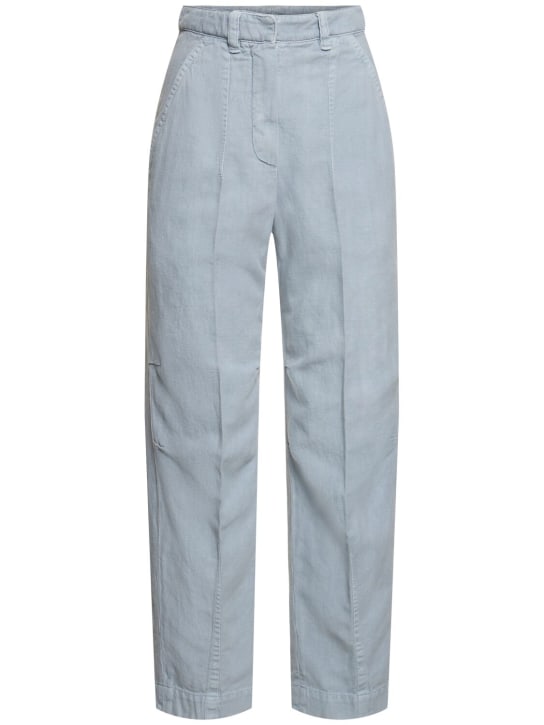 Brunello Cucinelli - Cotton & linen wide pants