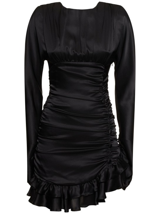 Alessandra Rich - Rückenfreies Minikleid aus Seidensatin
