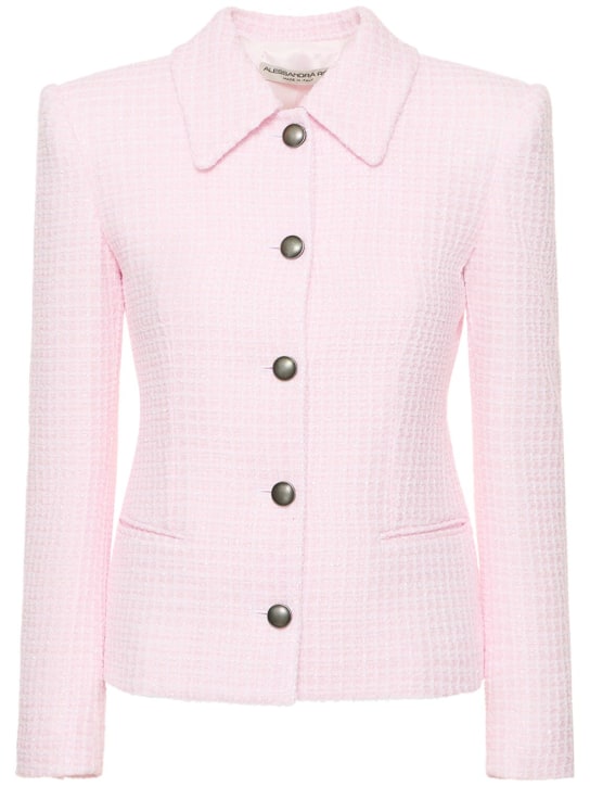 Alessandra Rich - Veste en tweed à sequins à boutonnage simple