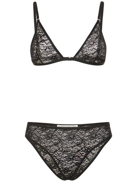 Alessandra Rich - Ensemble de lingerie en dentelle stretch