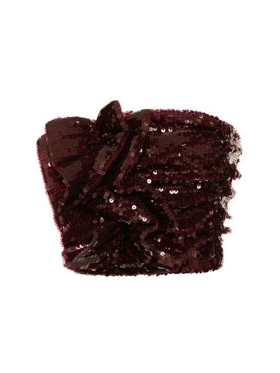 Rotate - Crop top ruché en sequins