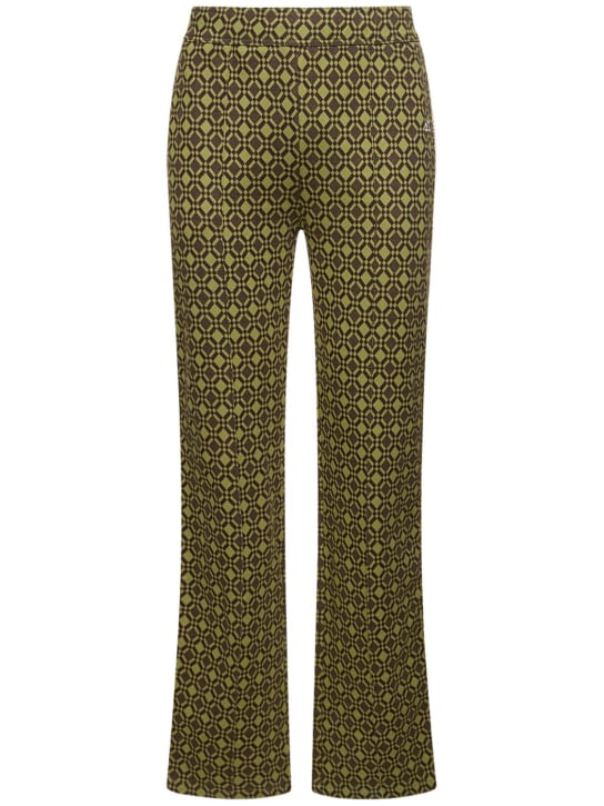 Wales Bonner - Pantalon évasé en jacquard de coton mélangé