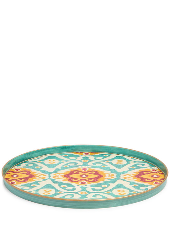 Les Ottomans - Handbemaltes Eisentablett „Ikat“