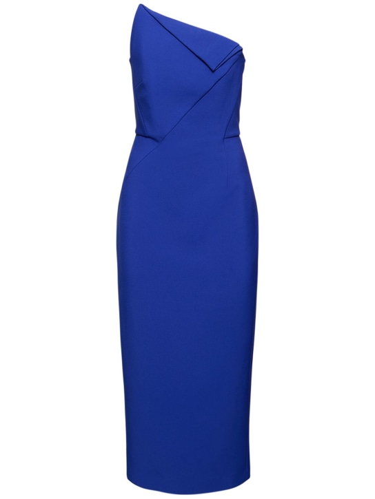 Roland Mouret: Strapless asymmetric crepe midi dress