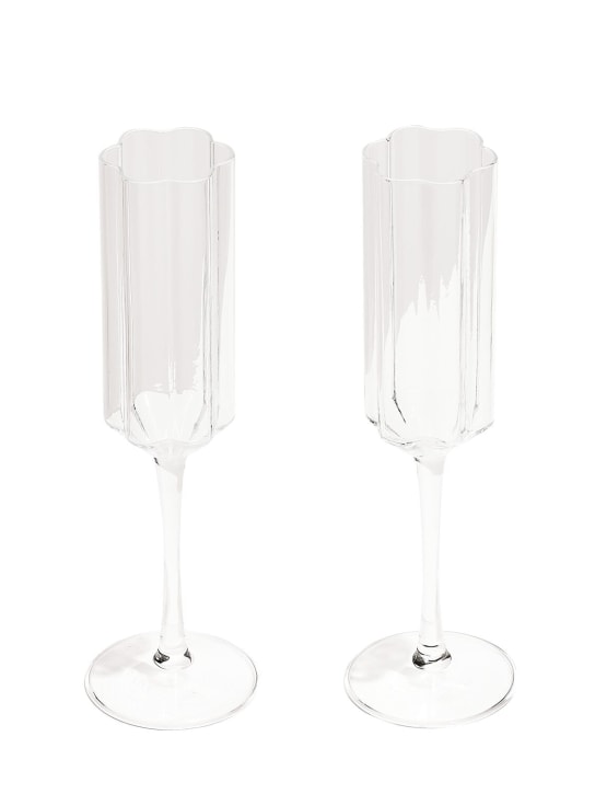 FAZEEK - Lot de 2 flûtes Clear Wave