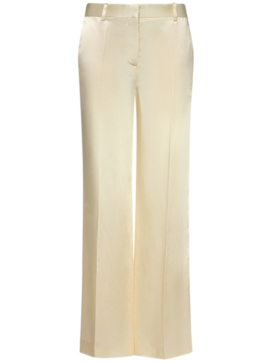 The Row: Pantalon évasé en satin taille mi-haute Encore