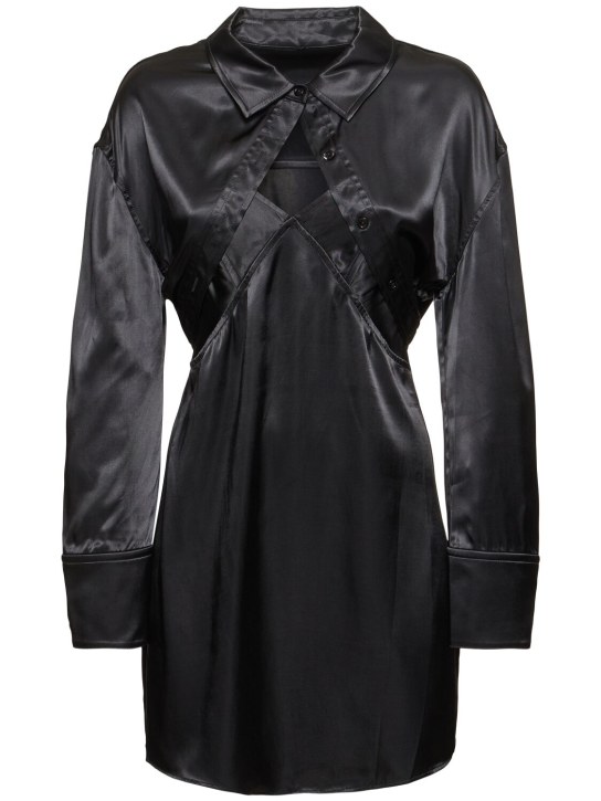 Alexander Wang - Vestido lencero de satén con bolero