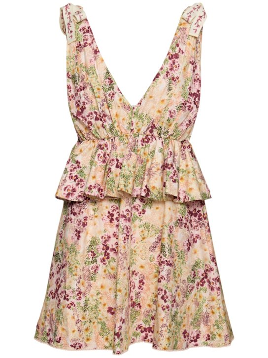 Agua By Agua Bendita: Infinito printed cotton mini dress
