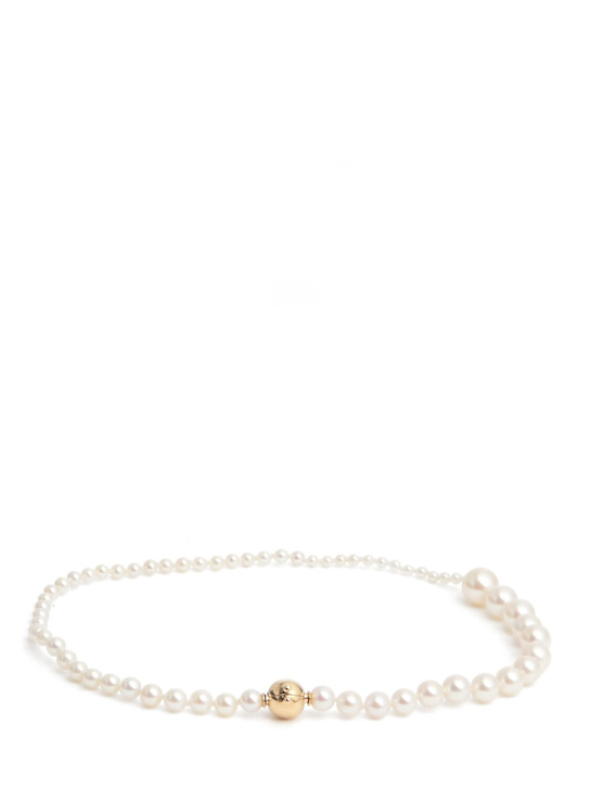 Sophie Bille Brahe: 14kt Gold-Fußkettchen mit Perlen „Peggy à Pied“