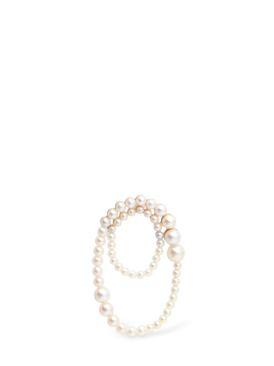 Sophie Bille Brahe: Pendiente individual de oro con perlas  14kt&