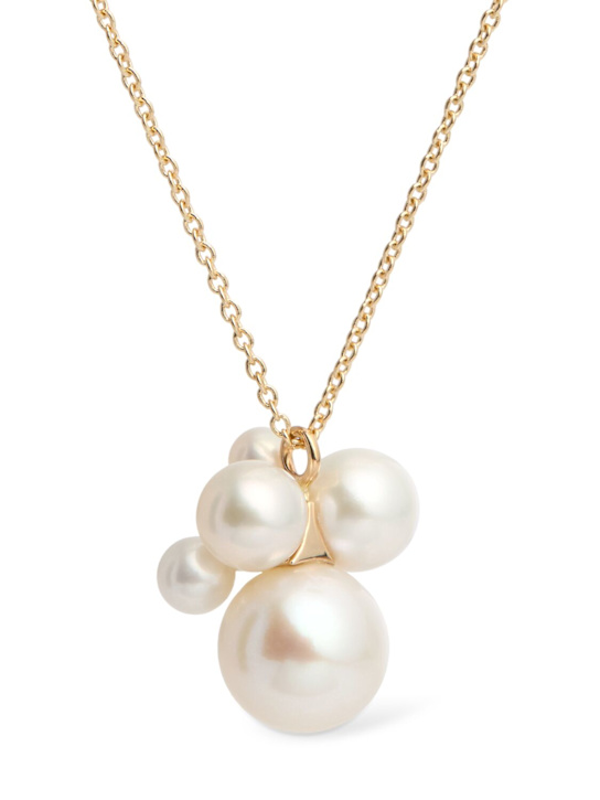 Sophie Bille Brahe - 14kt Gold- und Perlenkette „Bisou Simple“