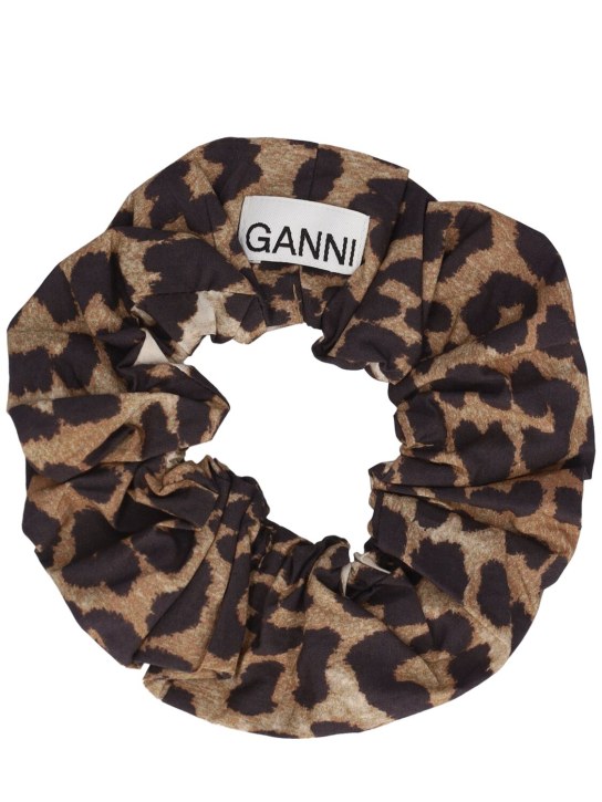 GANNI: Printed cotton scrunchie