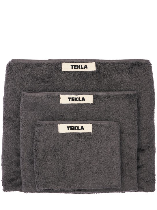 Tekla - Lot de 3 serviettes de bain en coton biologique