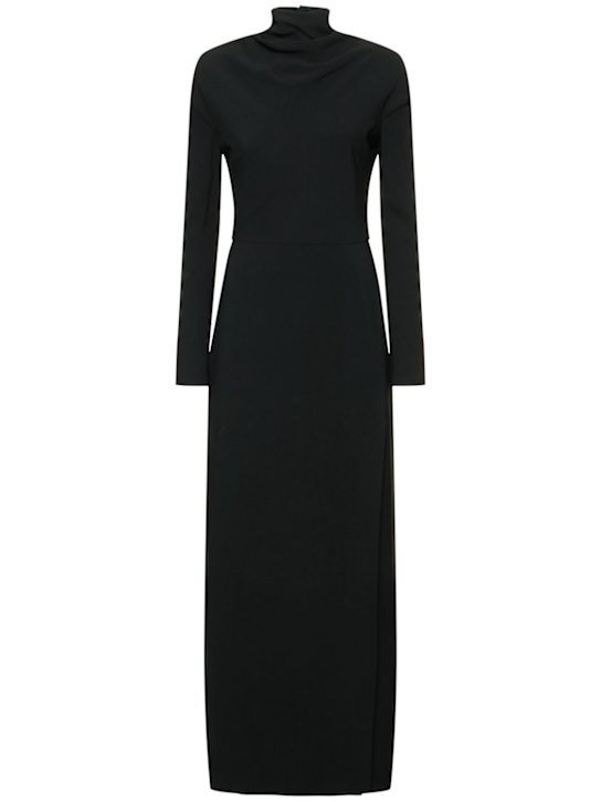 Versace - Robe longue en cady de viscose mélangée drapée