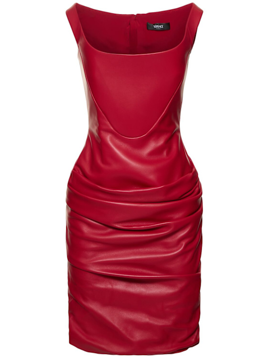 Versace - Robe courte en cuir