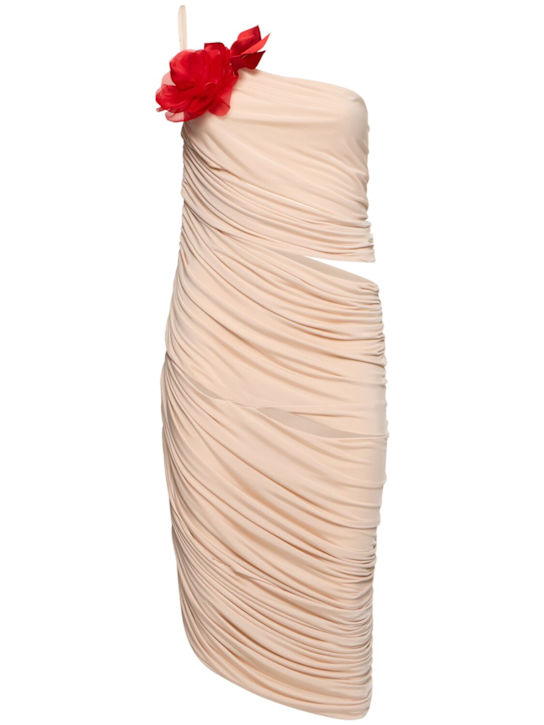 Magda Butrym - Draped jersey one shoulder midi dress