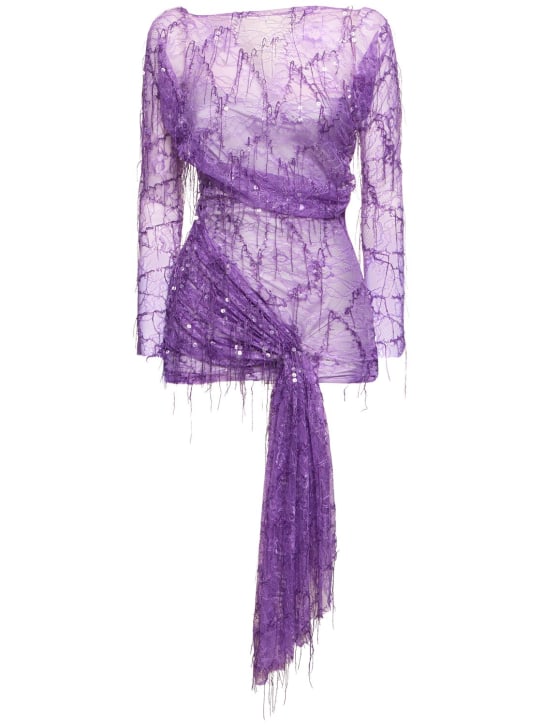Christopher Esber - Vestido de encaje y lentejuelas