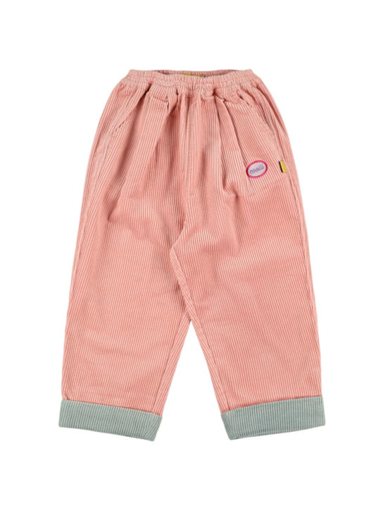 Cooiii - Pantalon loose côtelé color-block