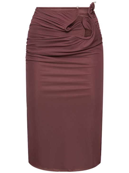 Christopher Esber - Jupe midi en jersey transparent Venus