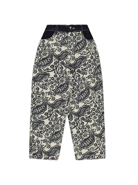 The New Society - Printed cotton drill pants