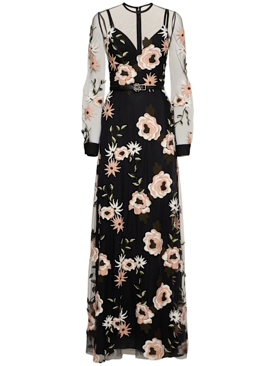 Elie Saab - Besticktes, langes Tüllkleid