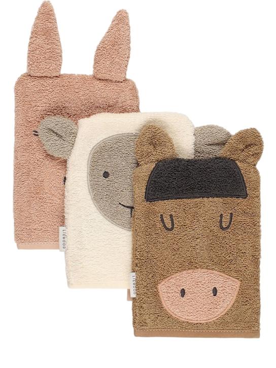 Liewood - Lot de 3 gants de bain Sylvester Farm