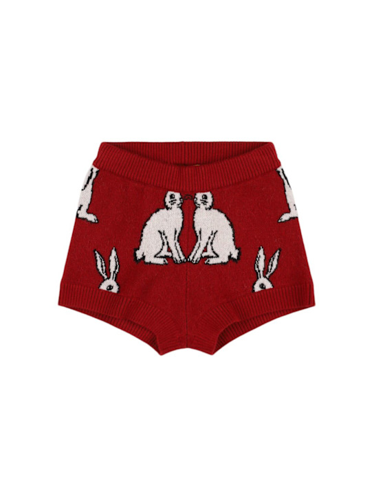 Maison Mangostan - Shorts in maglia di misto viscosa con stampa
