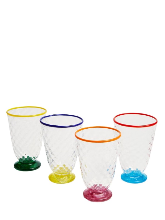 La Double J - Lot de 4 verres en verre de Murano