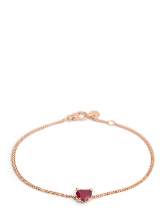 DoDo - 9kt synthetisches Rubinarmband mit Herz