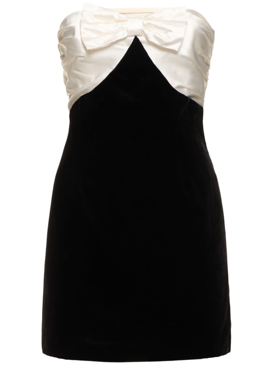 Alessandra Rich - Robe bustier courte en velours