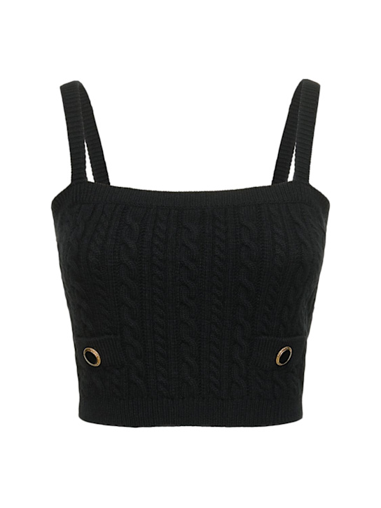 Alessandra Rich: Top in maglia di lana