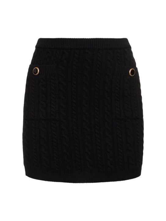 Alessandra Rich - Jupe courte en maille de laine