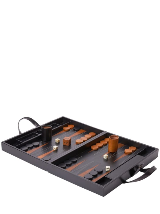 The Conran Shop - Jeu de backgammon en cuir à finition noire
