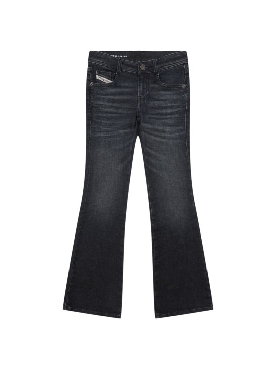 Diesel Kids - Jeans svasati in cotone stretch stonewashed