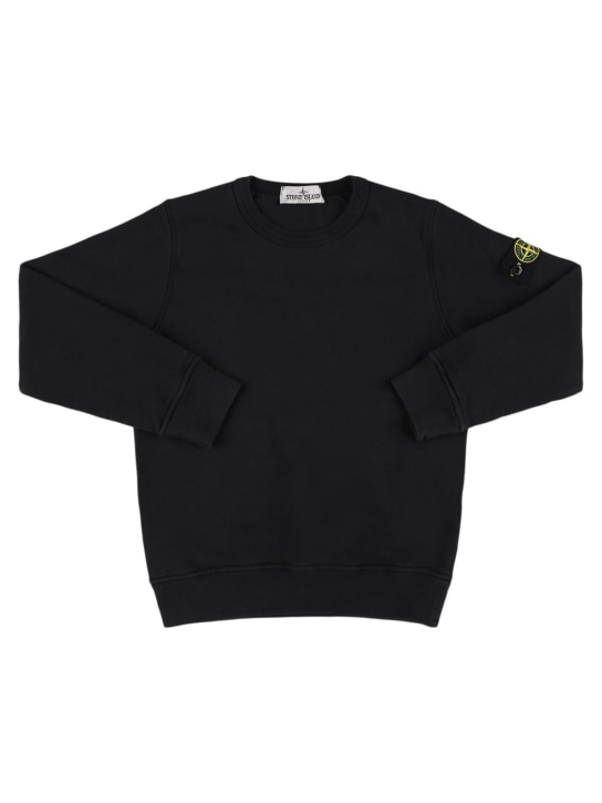 Stone Island Junior - Sweat-shirt en coton biologique à col rond