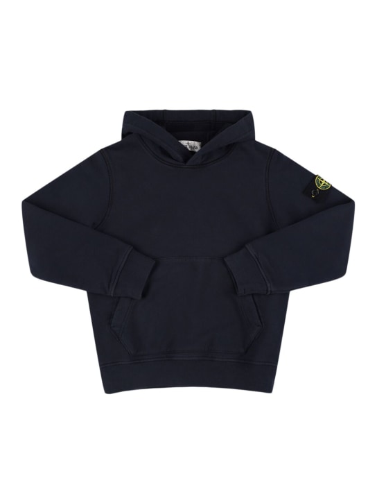Stone Island Junior - Sweat-shirt en coton biologique à capuche