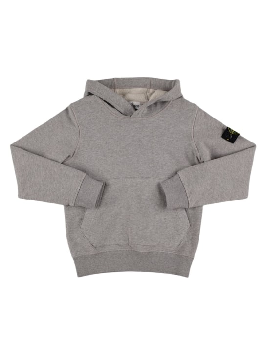 Stone Island Junior - Sweat-shirt en coton biologique à capuche