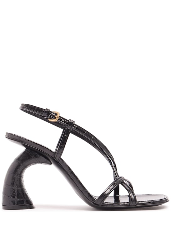Dries Van Noten - Sandales en cuir métallisé 95 mm