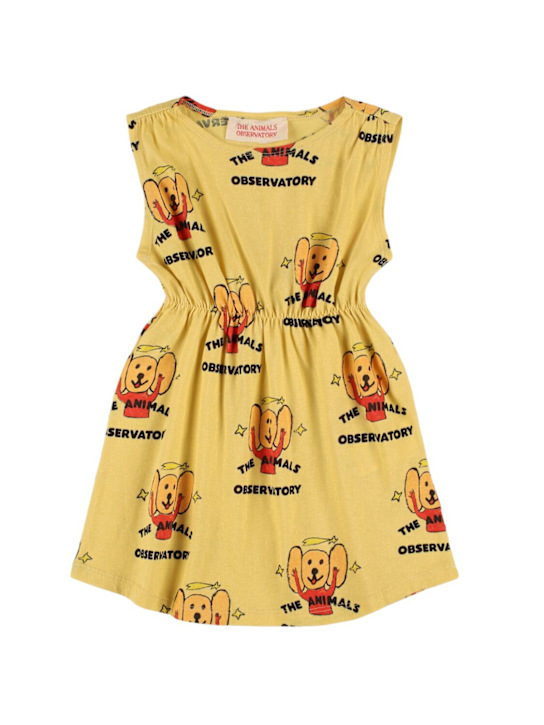 The Animals Observatory: Bedrucktes Kleid aus Baumwolljersey