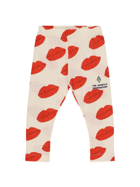 The Animals Observatory: Legging en jersey de coton imprimé