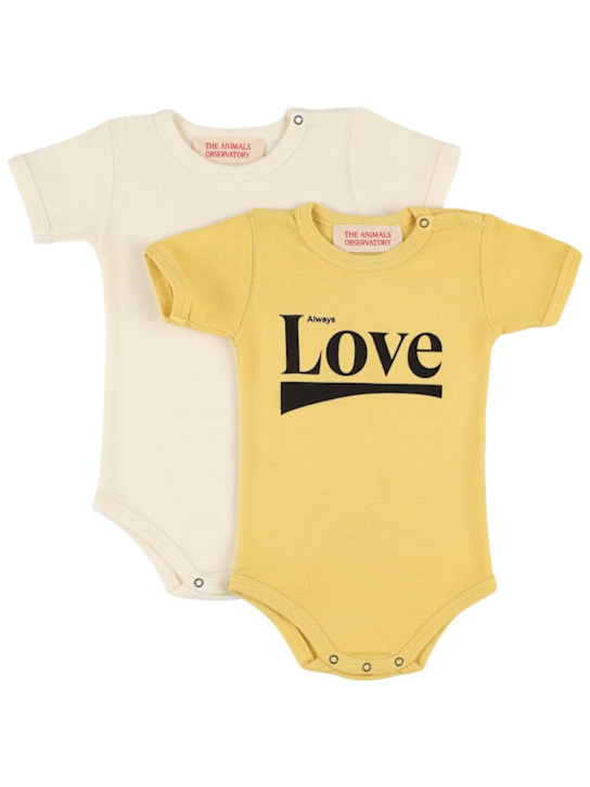 The Animals Observatory - Lot de 2 bodys en jersey de coton