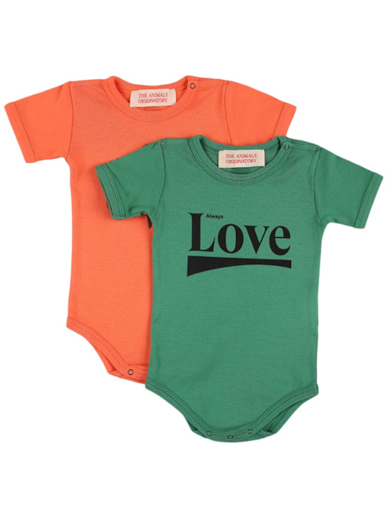 The Animals Observatory - Lot de 2 bodys en jersey de coton