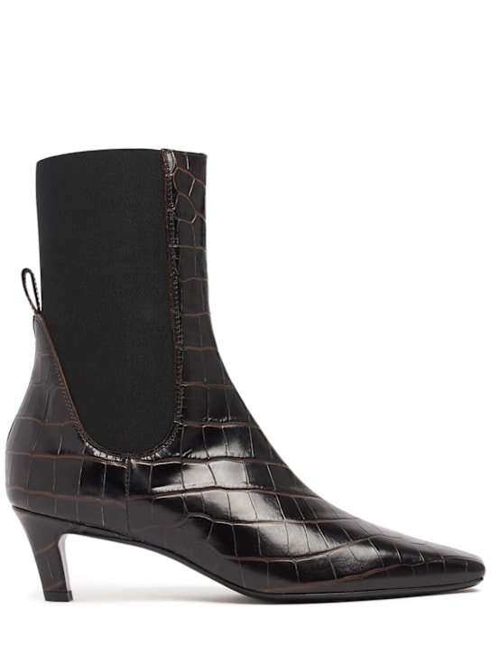 Toteme - 50MM STIEFELETTEN AUS LEDER MIT KROKOPRÄGUNG