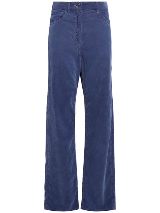 The Row - Pantaloni dritti Tarley in cotone millerighe
