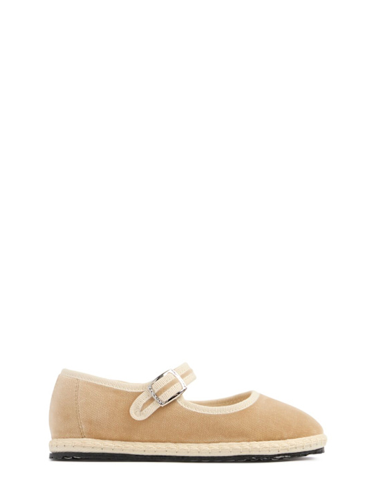 Vibi Venezia: Mocassins Mary Jane en velours de coton