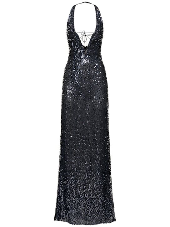 16arlington: Eima sequined open back gown