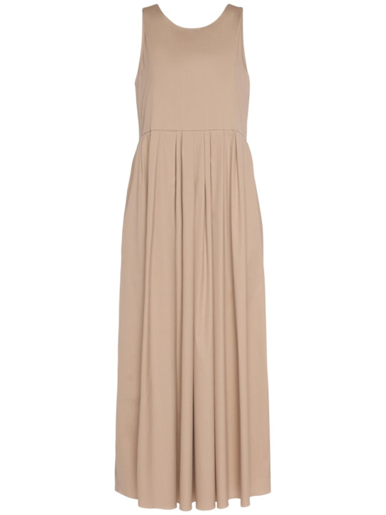 S MAX MARA: Robe midi en popeline Moira