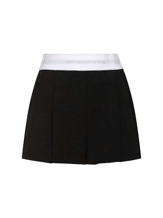 Alexander Wang - Short taille haute en laine plissée