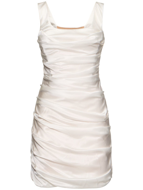 Giuseppe Di Morabito: Robe courte en satin de soie drapée