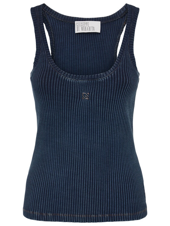 Giuseppe Di Morabito - Tank top in cotone stretch a costine
